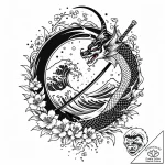 смерть с косой, tattoo line art, dotwork shad… – style Jaeger Mini – tattoo sketch (28.11.2025 06:57)