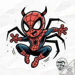 Tattoo sketch, spider-ham cartoon style with… – style Flux Inscriptions – tattoo sketch (28.11.2025 07:37)