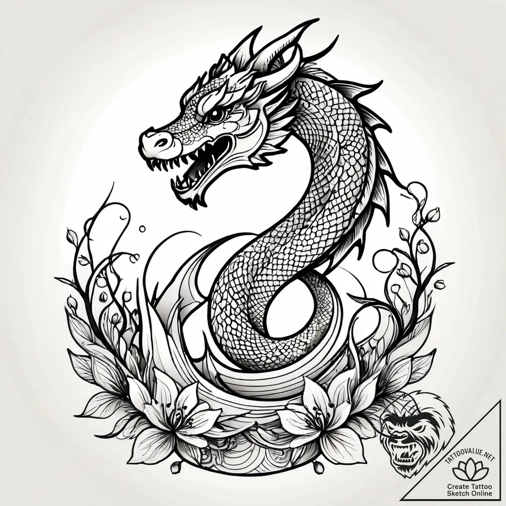 Tattoo design a delicate, intricate embroider... - style Jagger Old - tattoo sketch (28.11.2025 09:57)