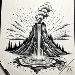 The geysers of yellowstone national park erup… – style Jaeger Simple – tattoo sketch (28.11.2025 10:36)