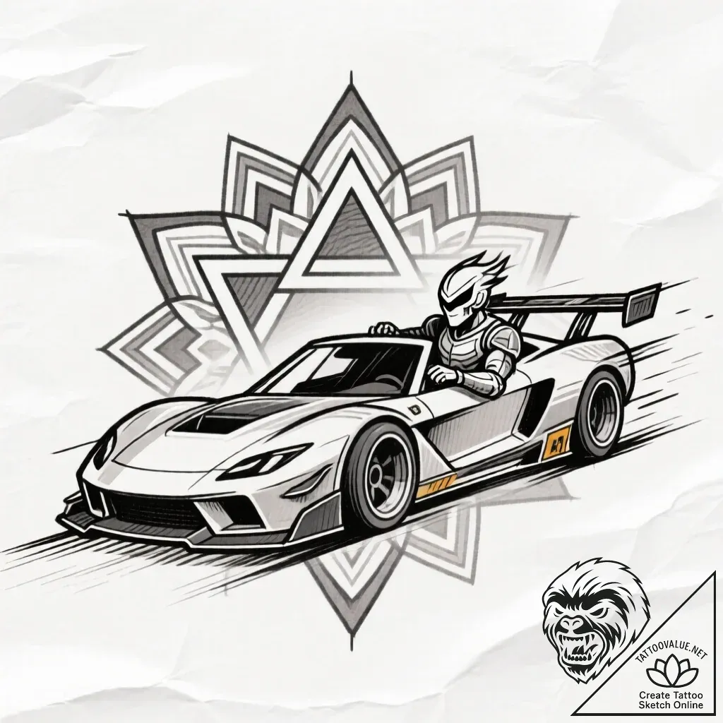 Tattoo sketch, mater and lightning mcqueen du... - style Flux Inscriptions - tattoo sketch (28.11.2025 11:37)