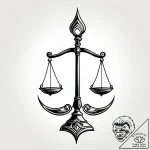 Tattoo sketch libra’s scales, balanced by two… – style Jagger Old – tattoo sketch (28.11.2025 13:57)