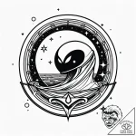 Tattoo design an alien creature’s silhouette… – style Jaeger Simple – tattoo sketch (28.11.2025 14:36)
