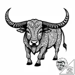 Tattoo design a taurus bull’s silhouette in s… – style Jaeger Mini – tattoo sketch (28.11.2025 16:16)