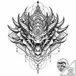 Dragon claw tearing through clouds, artistic… – style Jaeger Mini – tattoo sketch (28.11.2025 17:37)