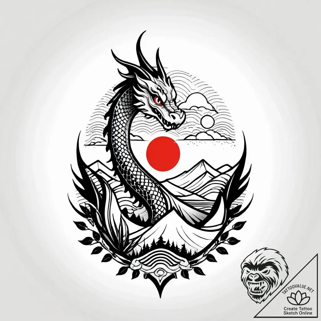 Tat tattoo sketch, traveler standing on mount... - style Jagger Old - tattoo sketch (28.11.2025 19:17)