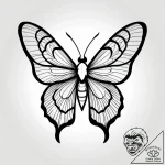 Tattoo sketch, negative space butterfly with… – style Jagger Old – tattoo sketch (28.11.2025 20:36)