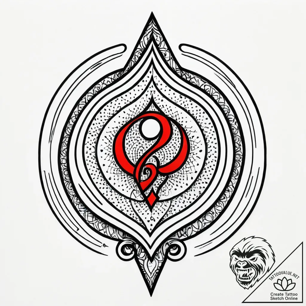 Tattoo sketch, 22 surrounded by glowing orbs,... - style Jagger Old - tattoo sketch (28.11.2025 23:16)