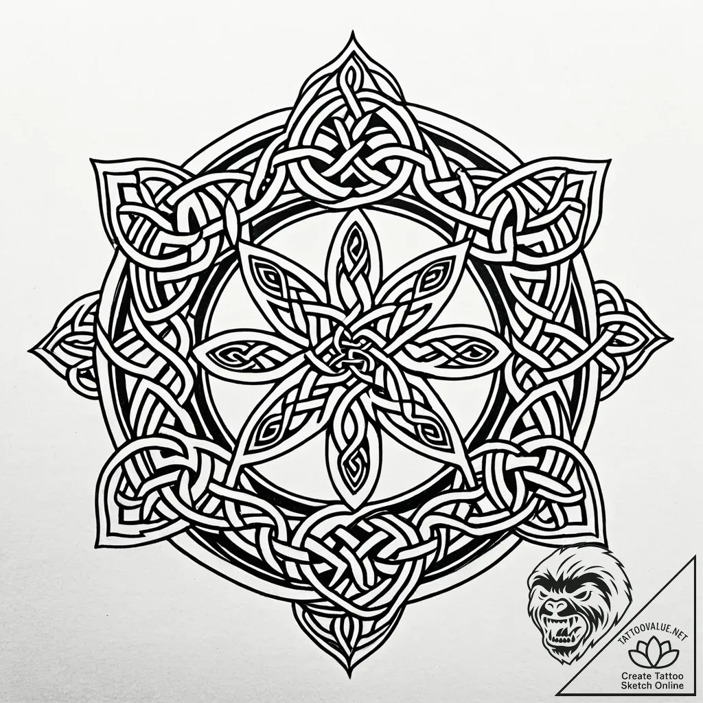 Tattoo design a zodiac symbol formed by inter... - style Jaeger Simple - tattoo sketch (29.11.2025 01:16)