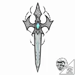 Opal dagger beneath spectral rift, tattoo ske… – style Jaeger Mini – tattoo sketch (29.11.2025 01:36)