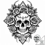 Forest, tattoo flash sheet design, chicano ta… – style Jaeger Mini – tattoo sketch (29.11.2025 02:56)