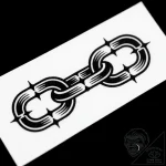 Tattoo sketch a single, unbroken chain link,… – style Flux Inscriptions – tattoo sketch (29.11.2025 04:57)