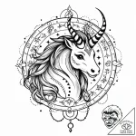 Tattoo design an abstract watercolor portrait… – style Jaeger Mini – tattoo sketch (29.11.2025 05:36)