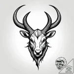 Horns, tattoo sketch design, fine lines, deli… – style Jagger Old – tattoo sketch (29.11.2025 05:56)