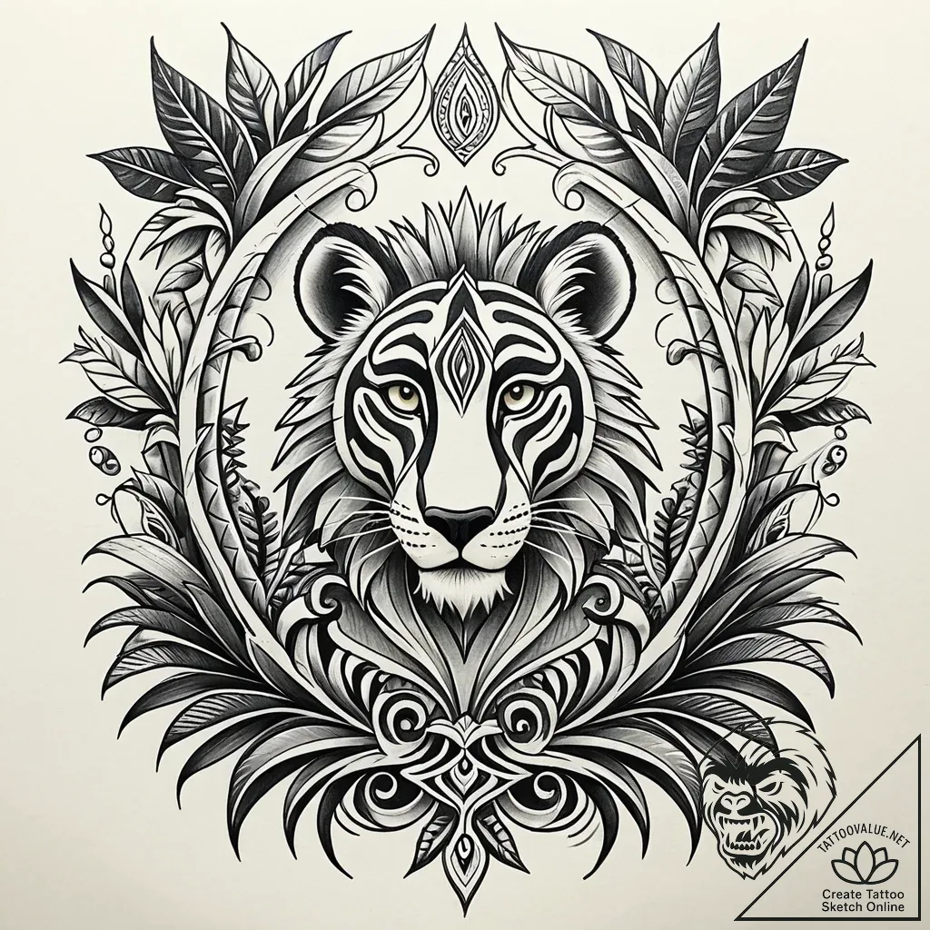 Eskiz.to, tattoo sketch, melman hiding behind... - style Jaeger Simple - tattoo sketch (29.11.2025 06:36)