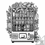 Vending machine selling snacks and drinks, ta… – style Jaeger Mini – tattoo sketch (29.11.2025 06:56)