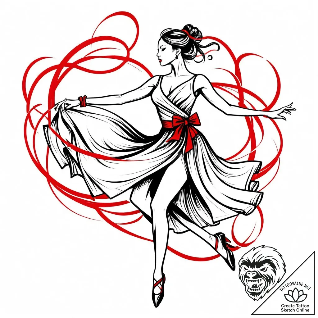 Tat tattoo sketch, dancerвђ™s silhouette with... - style Jaeger Mini - tattoo sketch (29.11.2025 10:57)