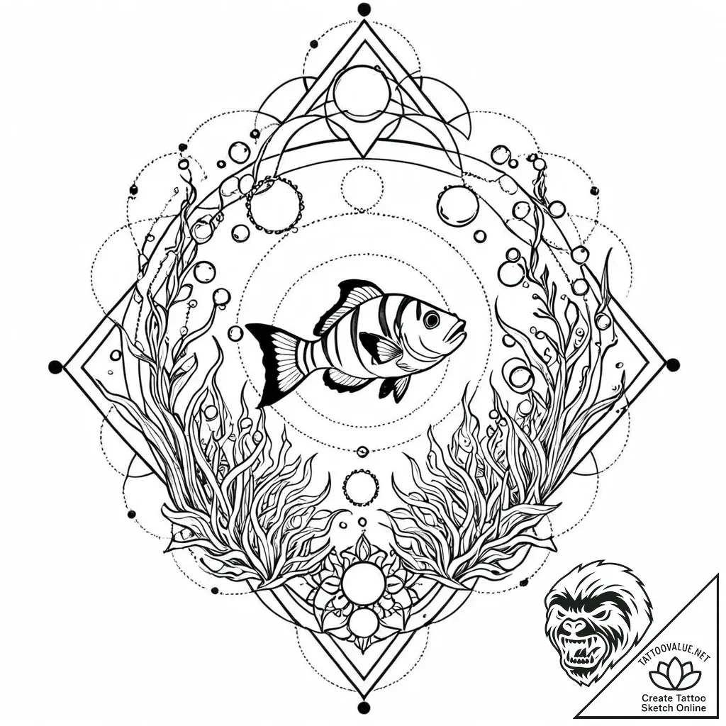 Eskiz.to, tattoo sketch, nemo with bubbles an... - style Jaeger Mini - tattoo sketch (29.11.2025 12:17)
