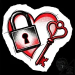 Tattoo design a half-heart lock on one, and a… – style Flux Inscriptions – tattoo sketch (29.11.2025 12:57)