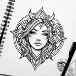 Notebook with a simple, profound sketch, tatt… – style Jaeger Simple – tattoo sketch (29.11.2025 14:37)