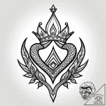 Etched crown shattered by serpent, tattoo lin… – style Jagger Old – tattoo sketch (29.11.2025 15:17)
