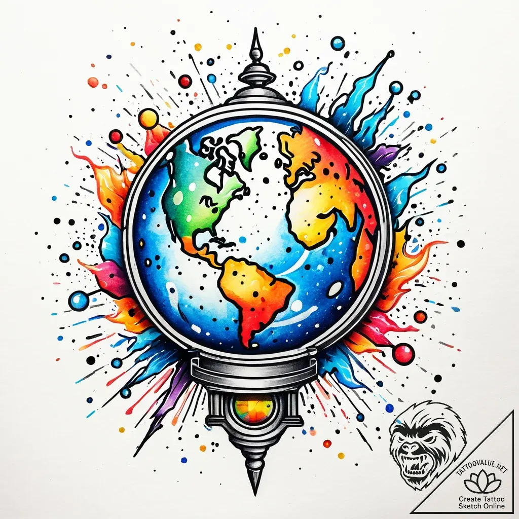 Tattoo design a "world record" badge with a g... - style Jaeger Simple - tattoo sketch (29.11.2025 15:57)