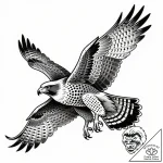 Tattoo sketch a swift falcon or hawk, for pre… – style Flux Inscriptions – tattoo sketch (29.11.2025 16:57)