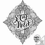 Tattoo sketch, delicate calligraphy phrase “s… – style Jaeger Mini – tattoo sketch (29.11.2025 17:37)