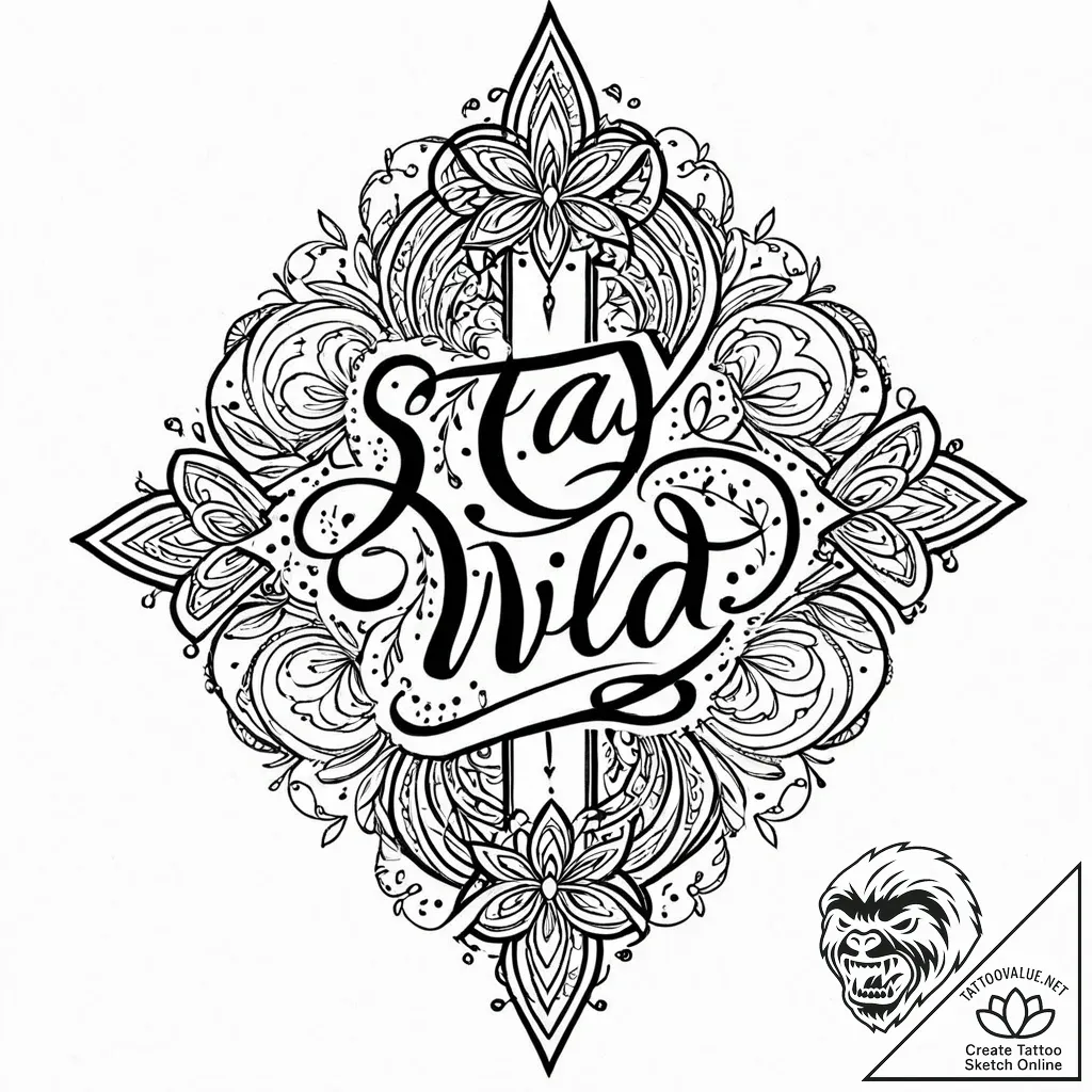 Tattoo sketch, delicate calligraphy phrase “s... - style Jaeger Mini - tattoo sketch (29.11.2025 17:37)