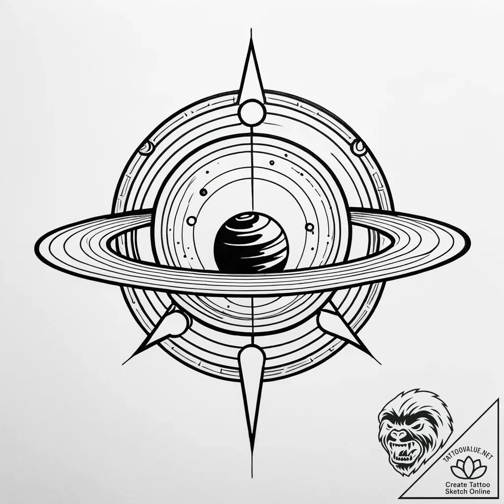 парад планет, tattoo flash sheet design, bold... - style Jaeger Simple - tattoo sketch (29.11.2025 18:17)