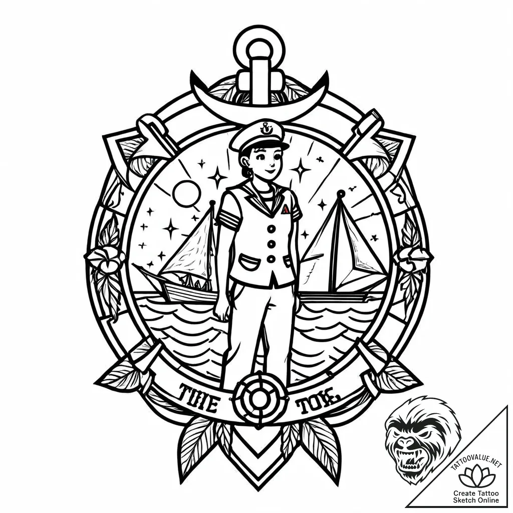 Urban & street scenes, artistic tattoo sketch... - style Jaeger Mini - tattoo sketch (29.11.2025 18:37)