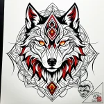 Tat tattoo sketch, magical wolf with glowing… – style Jaeger Simple – tattoo sketch (29.11.2025 19:37)