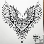 Burning wings chained to ice, artistic tattoo… – style Jaeger Simple – tattoo sketch (29.11.2025 22:17)