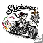 Tattoo sketch, vanellope von schweetz racing… – style Flux Inscriptions – tattoo sketch (29.11.2025 23:17)