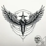 Tattoo design a pair of military aviator wing… – style Jaeger Simple – tattoo sketch (29.11.2025 23:37)