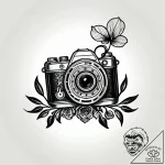 Tat tattoo sketch, vintage camera with film r… – style Jagger Old – tattoo sketch (30.11.2025 00:17)