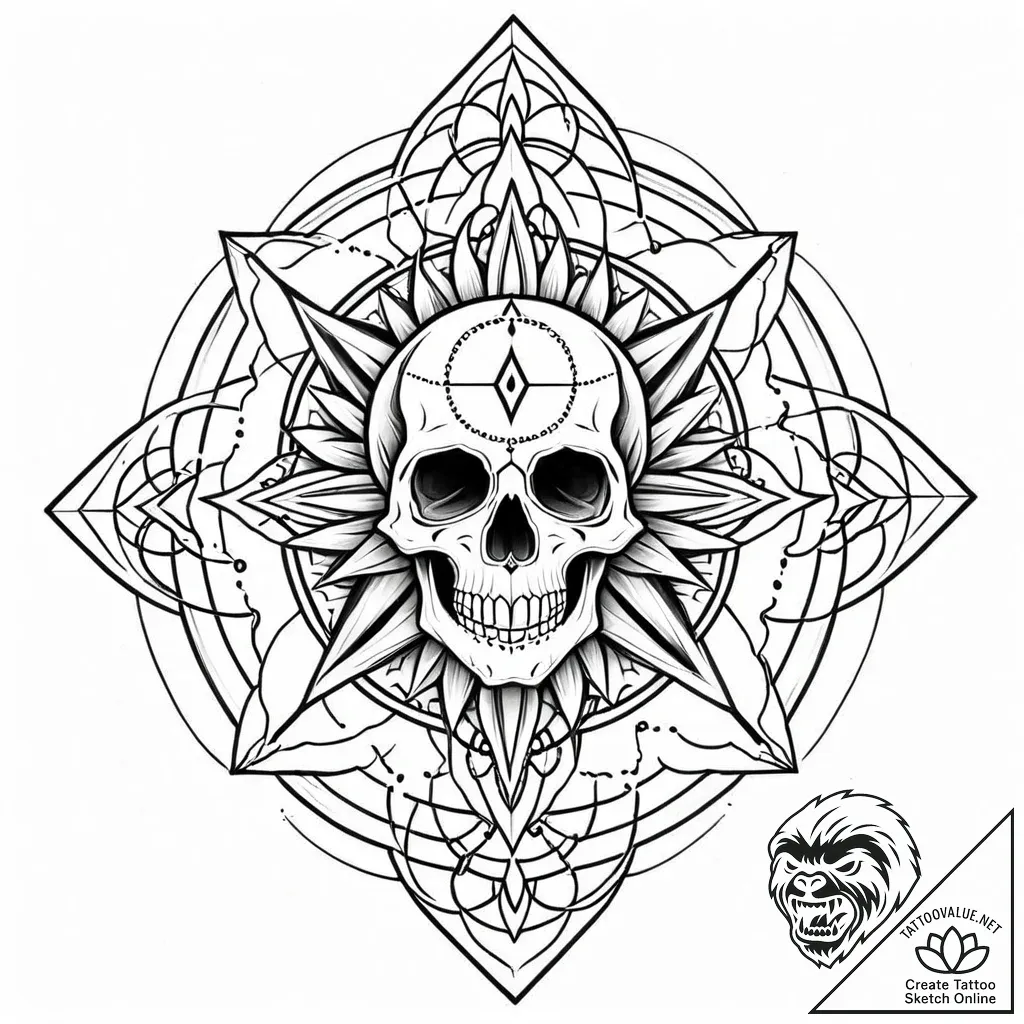 Tat tattoo sketch, skull with curling smoke r... - style Jaeger Mini - tattoo sketch (30.11.2025 01:16)