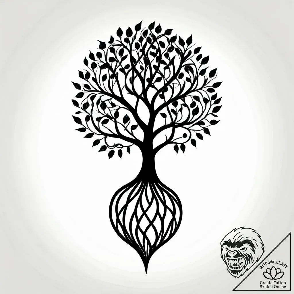 Tattoo sketch: a combination of a woman's sil... - style Jagger Old - tattoo sketch (30.11.2025 01:36)