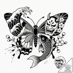 Atomic moth disintegrating, tattoo drawing ou… – style Flux Inscriptions – tattoo sketch (30.11.2025 03:17)