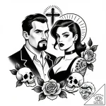 Eskiz.to, tattoo sketch, mr. incredible and e… – style Flux Inscriptions – tattoo sketch (30.11.2025 05:57)