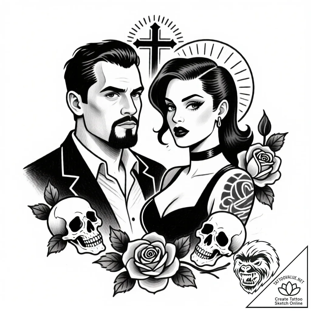 Eskiz.to, tattoo sketch, mr. incredible and e... - style Flux Inscriptions - tattoo sketch (30.11.2025 05:57)