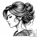 Tattoo sketch a fine line portrait of a woman… – style Jaeger Mini – tattoo sketch (30.11.2025 06:37)
