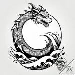 рірѕс‚, tattoo line art, on a clean white pap… – style Jagger Old – tattoo sketch (30.11.2025 09:37)