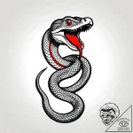 A detailed shot of a coiled snake., tattoo dr… – style Jagger Old – tattoo sketch (30.11.2025 10:57)