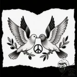 Tattoo sketch a pair of doves with intertwine… – style Flux Inscriptions – tattoo sketch (30.11.2025 12:37)