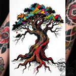 Tattoo sketch, dragon wrapped around ancient… – style Flux Inscriptions – tattoo sketch (30.11.2025 17:41)