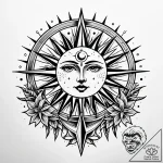 Sun and moon, tattoo line art, professional a… – style Jaeger Simple – tattoo sketch (30.11.2025 17:57)