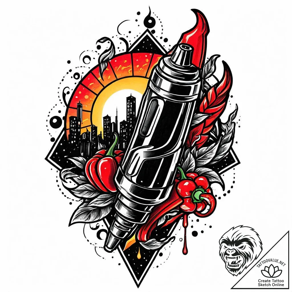 Eskiz.to, tattoo sketch, bigweld factory silh... - style Jaeger Mini - tattoo sketch (30.11.2025 18:17)