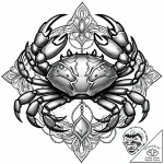 Tattoo design a cancer crab deconstructing in… – style Jaeger Mini – tattoo sketch (30.11.2025 20:57)