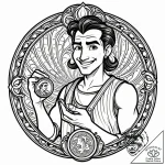 Tattoo sketch, tulio with confident grin and… – style Jaeger Mini – tattoo sketch (30.11.2025 22:17)